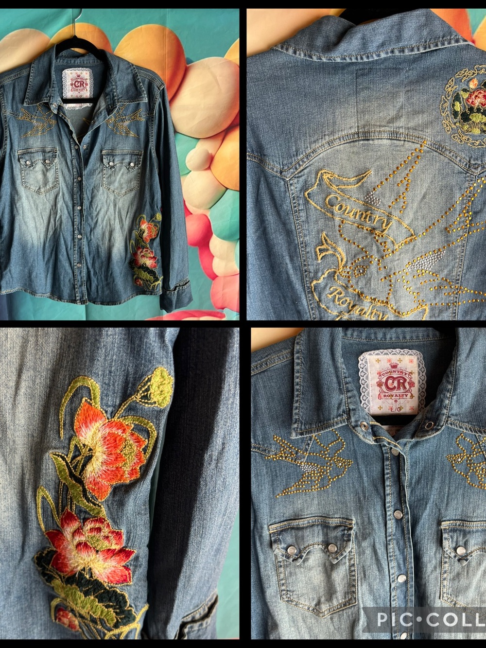 Royalty For Me Women Jeans Denim Blue with Pink Logo Patch